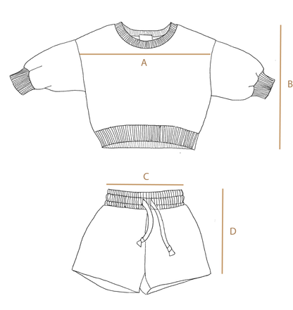 Mini Jumper+Shorts Set- Warm Grey